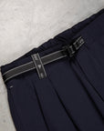 And Wander Light W Cloth Pants Navy