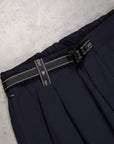 And Wander Light W Cloth Pants Navy