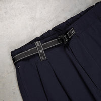And Wander Light W Cloth Pants Navy