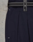 And Wander Light W Cloth Pants Navy