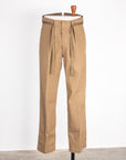 Cohérence Alain Pants Linen Cotton Chevron Brown