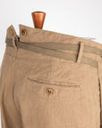 Cohérence Alain Pants Linen Cotton Chevron Brown