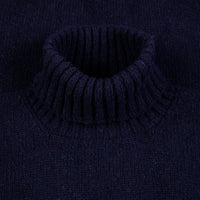 Laurence J. Smith Super Soft Seamless Roll Neck Pullover New Navy