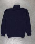 Laurence J. Smith Super Soft Seamless Roll Neck Pullover New Navy