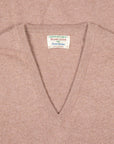 William Lockie Oxton Cashmere V-Neck Dormouse