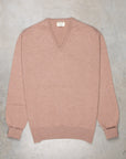 William Lockie Oxton Cashmere V-Neck Dormouse