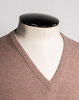 William Lockie Oxton Cashmere V-Neck Dormouse