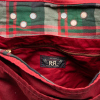 RRL Falcon Backpack Oil Cloth Red - Brown