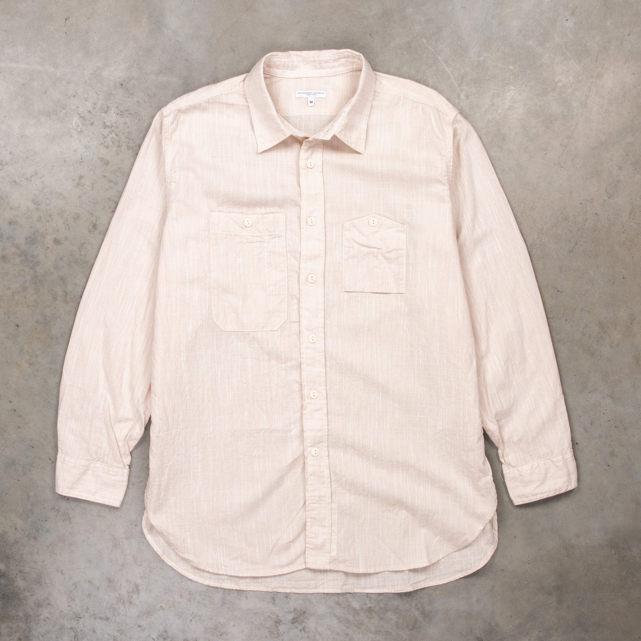 Engineered Garments Work Shirt Cotton Slab Beige – Frans