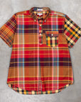 Engineered Garments Popover BD Shirt Red Khaki Plaid