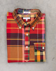 Engineered Garments Popover BD Shirt Red Khaki Plaid