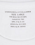 The Real McCoy's Undershirts Summer Cotton White