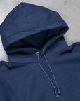 The Real McCoy's Heavyweight Hooded Sweatshirt Navy