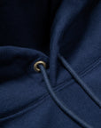 The Real McCoy's Heavyweight Hooded Sweatshirt Navy
