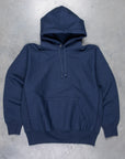The Real McCoy's Heavyweight Hooded Sweatshirt Navy