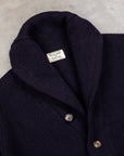 William Lockie x Frans Boone Alain Shawl Cardigan Lambswool Navy