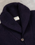 William Lockie x Frans Boone Alain Shawl Cardigan Lambswool Navy