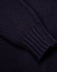 William Lockie x Frans Boone Alain Shawl Cardigan Lambswool Navy