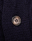 William Lockie x Frans Boone Alain Shawl Cardigan Lambswool Navy