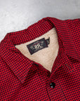 RRL Vermont Fleece Lined Shirt RL-663 Check Red Black
