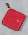 RRL Zip Wallet Oilcloth Red