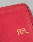 RRL Zip Wallet Oilcloth Red