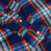 Gitman Vintage x Frans Boone Flannel Multi Navy Check - Anthony