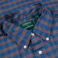 Gitman Vintage x Frans Boone Oxford Check Denim Orange - Buck