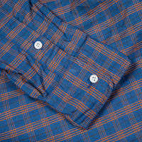 Gitman Vintage x Frans Boone Oxford Check Denim Orange - Buck