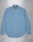 Gitman Vintage x Frans Boone Poplin Check Teal Russet White - Chad