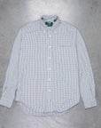 Gitman Vintage x Frans Boone Poplin Check White Teal Brown - Gene