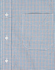 Gitman Vintage x Frans Boone Poplin Check White Teal Brown - Gene