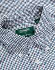 Gitman Vintage x Frans Boone Poplin Check White Teal Brown - Gene