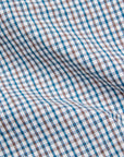 Gitman Vintage x Frans Boone Poplin Check White Teal Brown - Gene