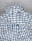 Gitman Vintage x Frans Boone Poplin Check White Teal Brown - Gene