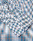 Gitman Vintage x Frans Boone Poplin Check White Teal Brown - Gene