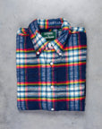 Gitman Vintage x Frans Boone Flannel Multi Navy Check - Anthony