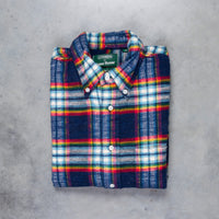 Gitman Vintage x Frans Boone Flannel Multi Navy Check - Anthony