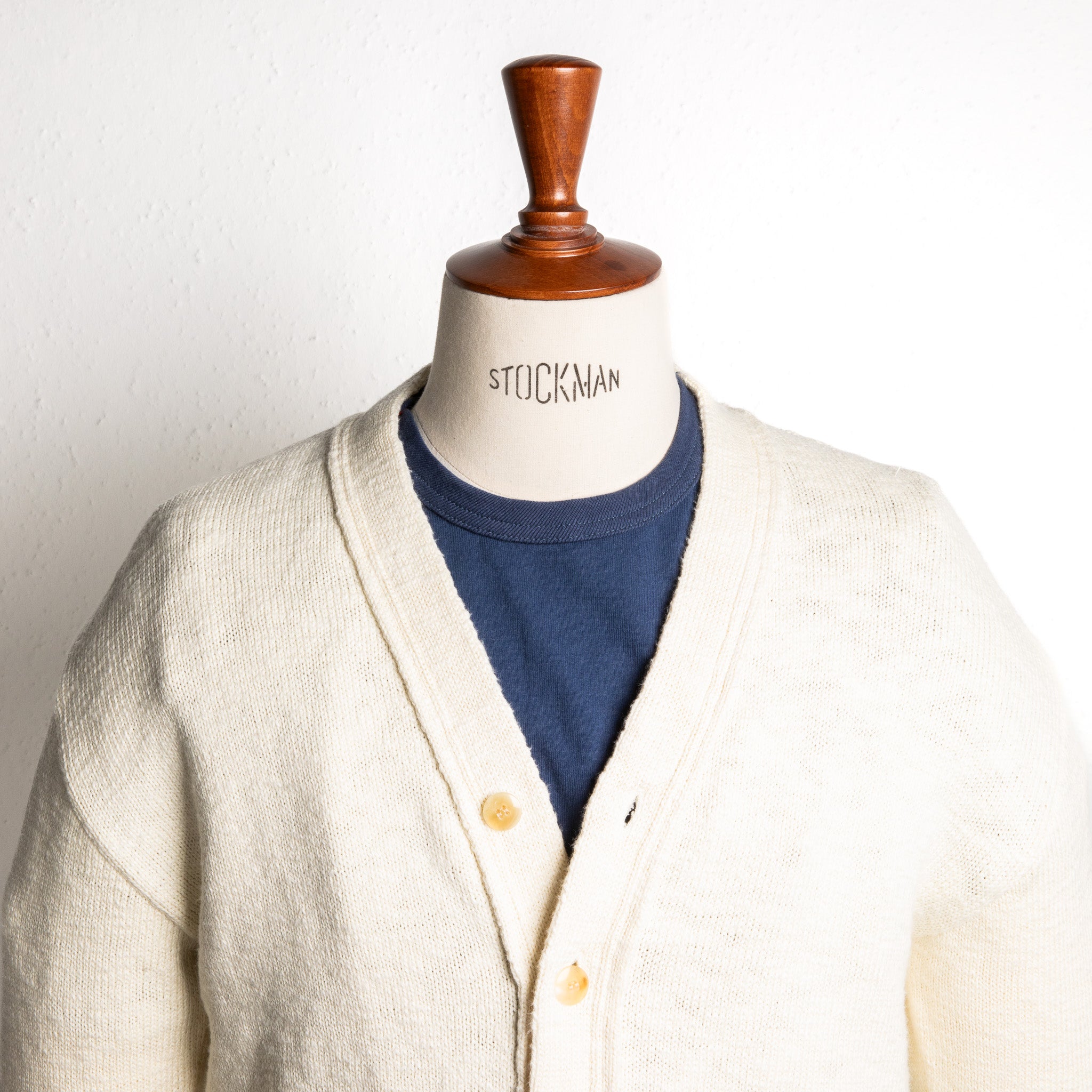 トップス THAMES P.G. Cardigan Blondey Mccoy The Real McCoy's Summer Cardigan Ecru – Frans Boone Store