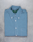 Gitman Vintage x Frans Boone Poplin Check Teal Russet White - Chad