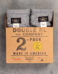 RRL 2-Pack Pocket T-Shirts Heather Grey