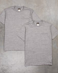 RRL 2-Pack Pocket T-Shirts Heather Grey