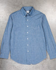 Orslow Button Down Washed Chambray Shirt