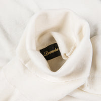 Drumohr Luxury 30G Cashmere Roll Neck Bianco Garza
