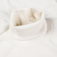 Drumohr Luxury 30G Cashmere Roll Neck Bianco Garza