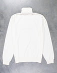 Drumohr Luxury 30G Cashmere Roll Neck Bianco Garza