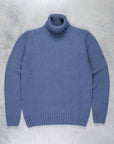 Drumohr Cashmere Tre Fili Dolcevita Navy Acciaio