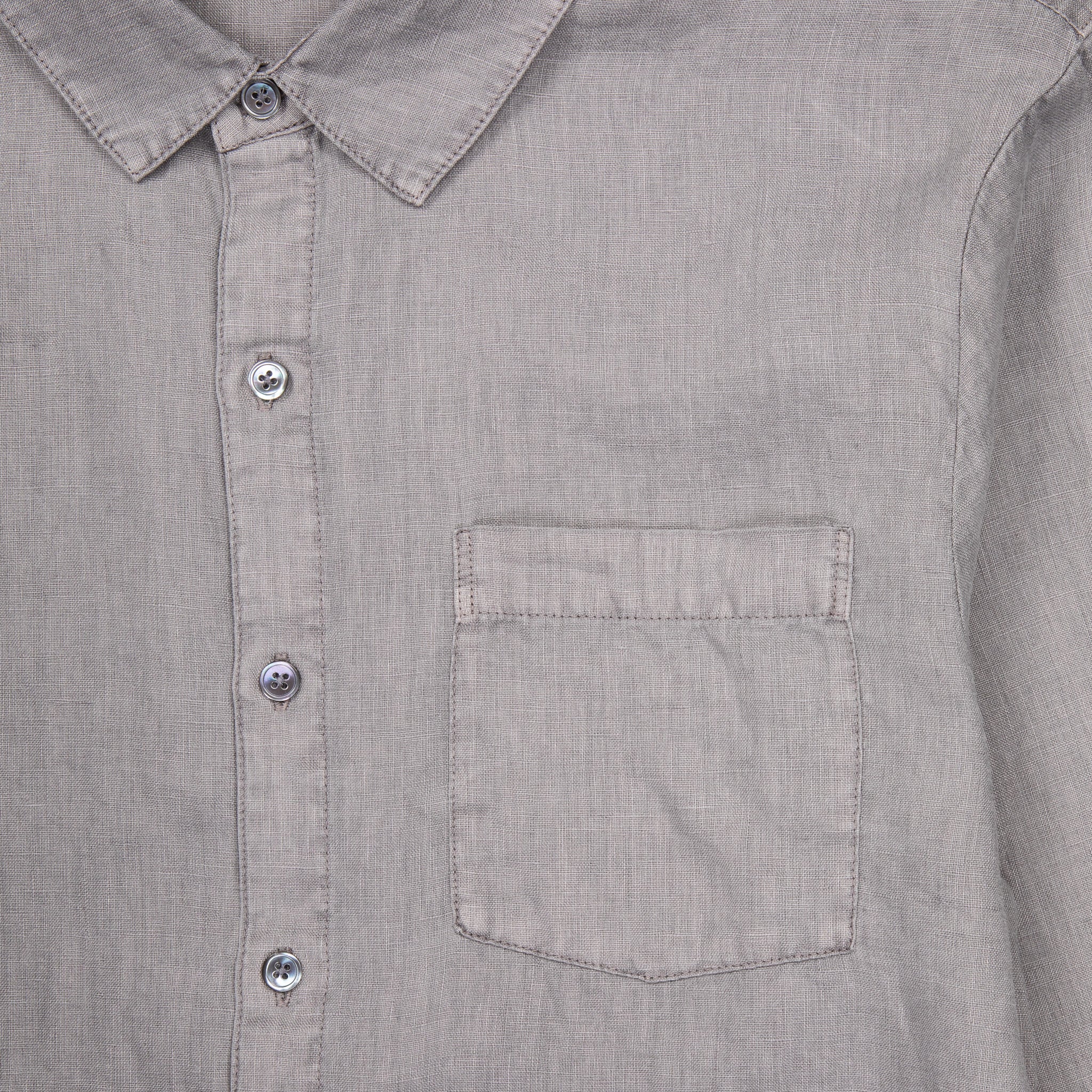 James Perse Classic Linen shirt Silver Grey