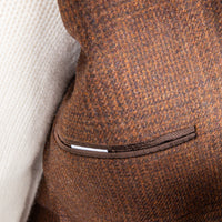 De Petrillo Benny Wool Flannel Prince Of Wales Marrone