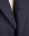 De Petrillo Benny Wool and Cashmere Jersey Jacket Blu Notte